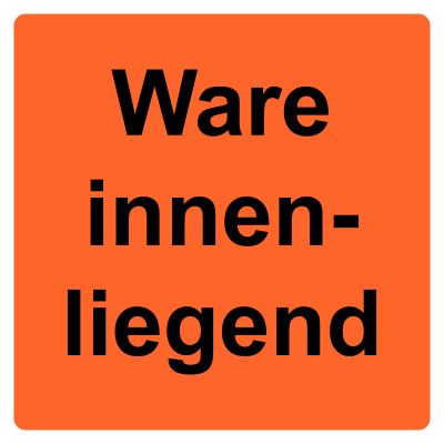 Goods Inside Labels, Neon Orange, 35 x 35 mm, 500 Count