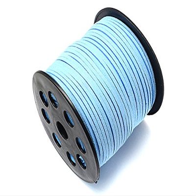 Sescha Alcantara/Velour Ribbon, LightSkyBlue, 3 mm Wide, 5 m