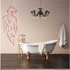 CLICKANDPRINT Female Silhouette Wall Decal, 210 x 73.3 cm, Red view 2
