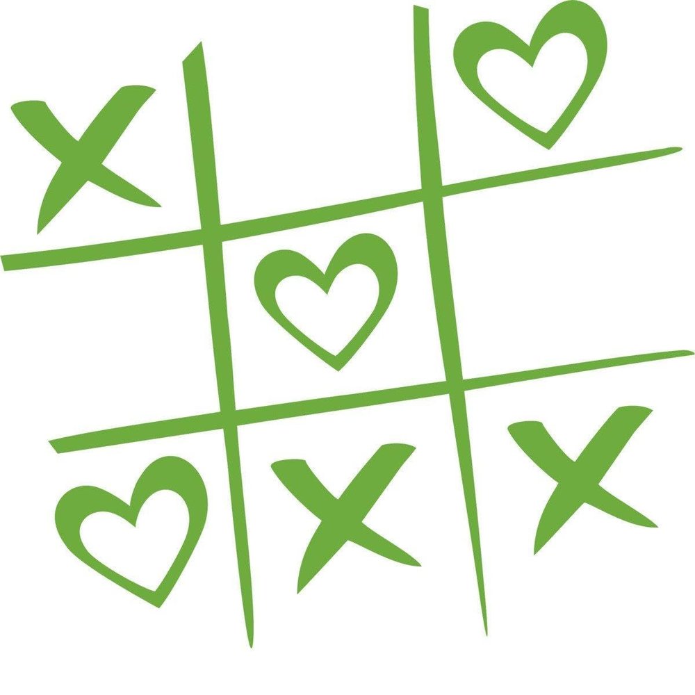 CLICKANDPRINT Tic-Tac-Toe Wall Sticker, 30 x 27.5 cm, Lime Green