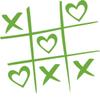 CLICKANDPRINT Tic-Tac-Toe Wall Sticker, 30 x 27.5 cm, Lime Green view 1