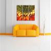 Pixxprint Close-Up of a Gerbera, 3-Piece Canvas Wall Art, Overall Size 120 x 80 cm, Ready-Stretched, Not a Poster view 2