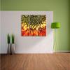 Pixxprint Close-Up of a Gerbera, 3-Piece Canvas Wall Art, Overall Size 120 x 80 cm, Ready-Stretched, Not a Poster view 3