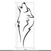 CLICKANDPRINT Wolf Silhouette Wall Decal, 120 × 43.6 cm, Black view 3
