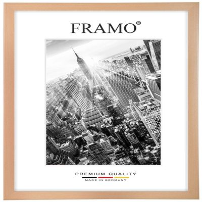 FRAMO Wooden Picture Frame 36 x 11 cm Made to Measure – Beech | Color Choice | Anti-Reflective Acrylic Glazing