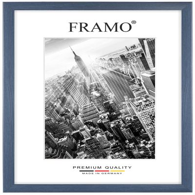 FRAMO Custom-Size Wood Picture Frame 54 x 64 cm, Slate Blue
