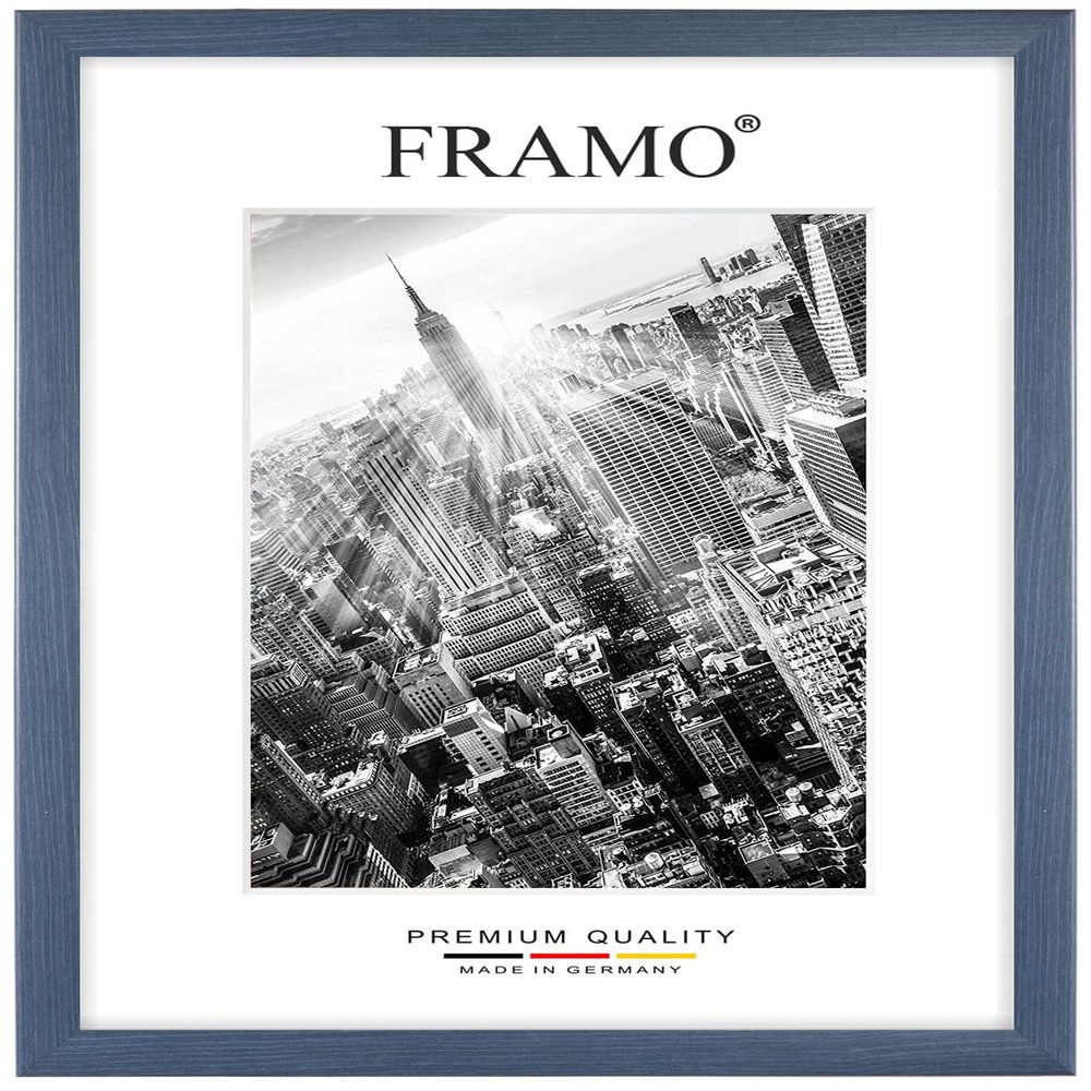 FRAMO Custom-Size Wood Picture Frame 54 x 64 cm, Slate Blue