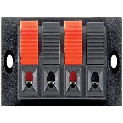 Goobay 5-Pack 4-Pole Audio Speaker Terminals, Red/Black