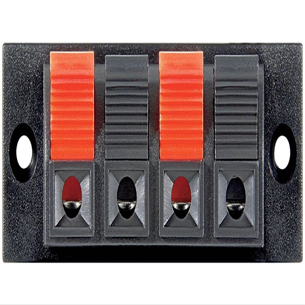Goobay 5-Pack 4-Pole Audio Speaker Terminals, Red/Black