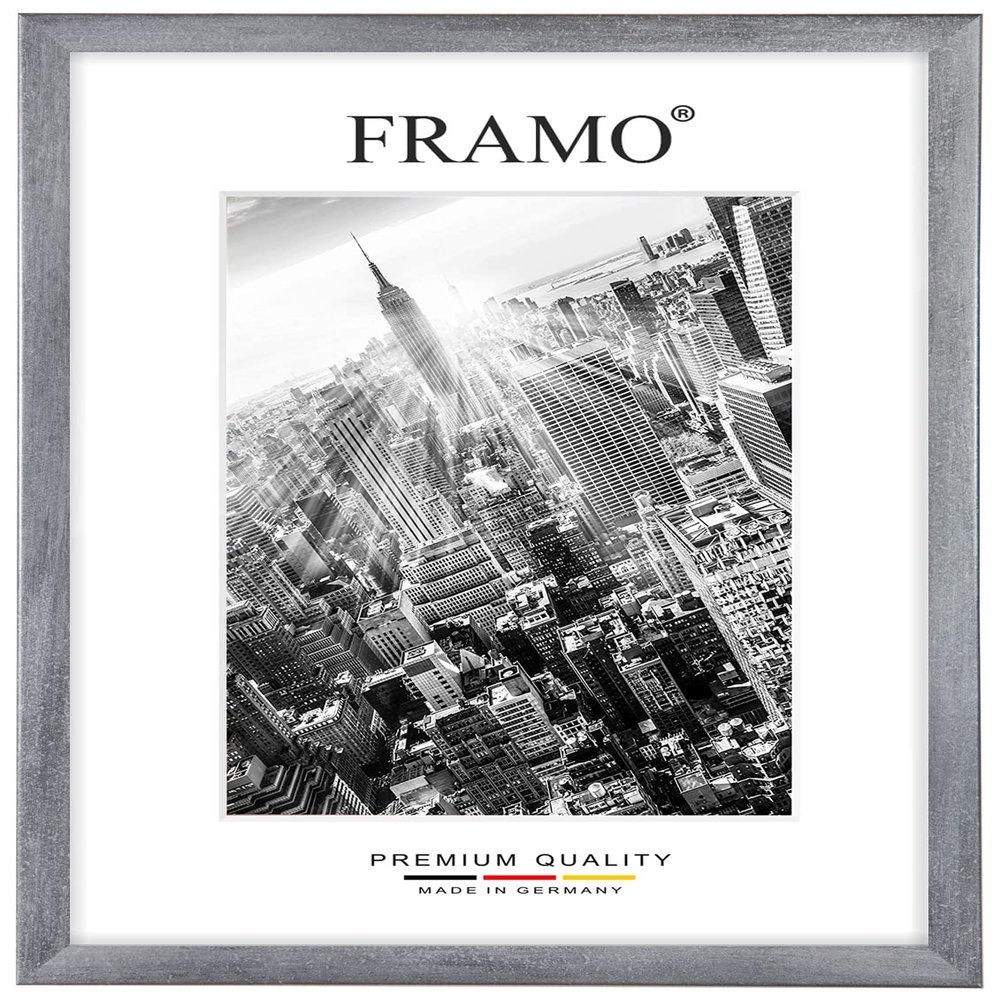 FRAMO Custom-Size Wooden Picture Frame 95 x 117 cm – Gray Washed