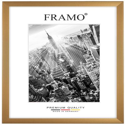 FRAMO Wooden Picture Frame 71 x 145 cm Made to Measure – Simple Gold | Selectable Size | Anti-Glare Acrylic Glass | Puzzle, Photo & Poster Frame