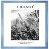 FRAMO Wooden Picture Frame 88 x 121 cm, Custom-Made – Wiped Light Blue | Size Options | Anti-Reflective Acrylic Glazing view 1