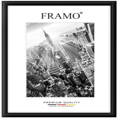 FRAMO Wooden Picture Frame 98 x 111 cm Made to Measure - Matte Black | Selectable Size | Includes Anti-Glare Acrylic Glass | Frame for Puzzles, Photos and Posters