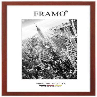 FRAMO Wooden Picture Frame 31 x 52 cm, Custom Size – Wiped Red, Non-Glare Acrylic Glass