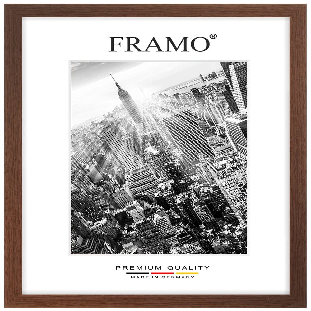 FRAMO Wooden Picture Frame 87 x 36 cm Custom Size – Wenge Brown | Size Options | Anti-Reflective Acrylic Glazing | For Puzzles, Photos & Posters
