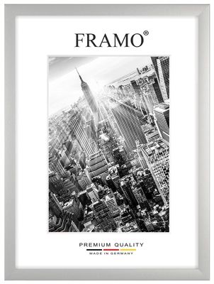 FRAMO Wooden Picture Frame 37 x 77 cm Custom Size – Matte Silver