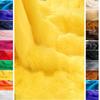 StoffBook Golden Yellow Long-Pile Faux Fur Fabric, Soft, B704 view 1
