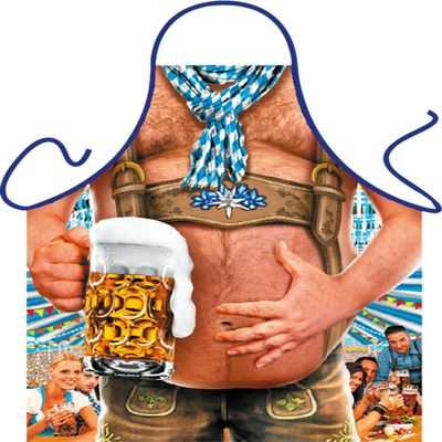Mega-Funny Prank Item: Apron with Small Apron Beer Belly and Certificate
