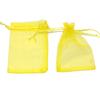 Bezall 100 Yellow Organza Bags, 8.9 x 11.4 cm, Sheer Drawstring Wedding, Jewelry, Candy, Party, Festival, and Gift Bags view 4