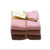 Solwang Cleaning Cloths, Dusty Pink Combination, 3-Piece Set, Knitted Cotton, Stainless Steel view 1