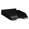 COMBO Midi Glossy Letter Tray, Glossy Black, Pack of 6 view 1