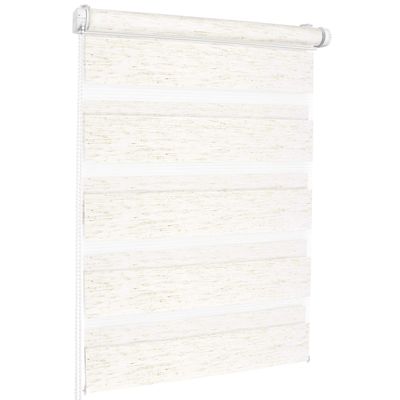 Rolmaxxx Duo Roller Blind, No-Drill Clamp Mount, Beige Melange, 70 x 150 cm