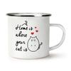 Home Is Where Your Cat Is Retro Enamel Mug view 1