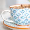 Nicola Spring Blue Cappuccino Cups & Saucers, 24-Piece Set view 3