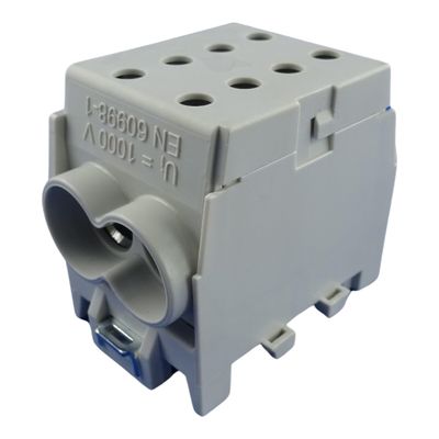 1-Pole Main Line Terminal, Screw, DIN Rail-Mount, Touch-Safe, 4-Pack, >25 mm²