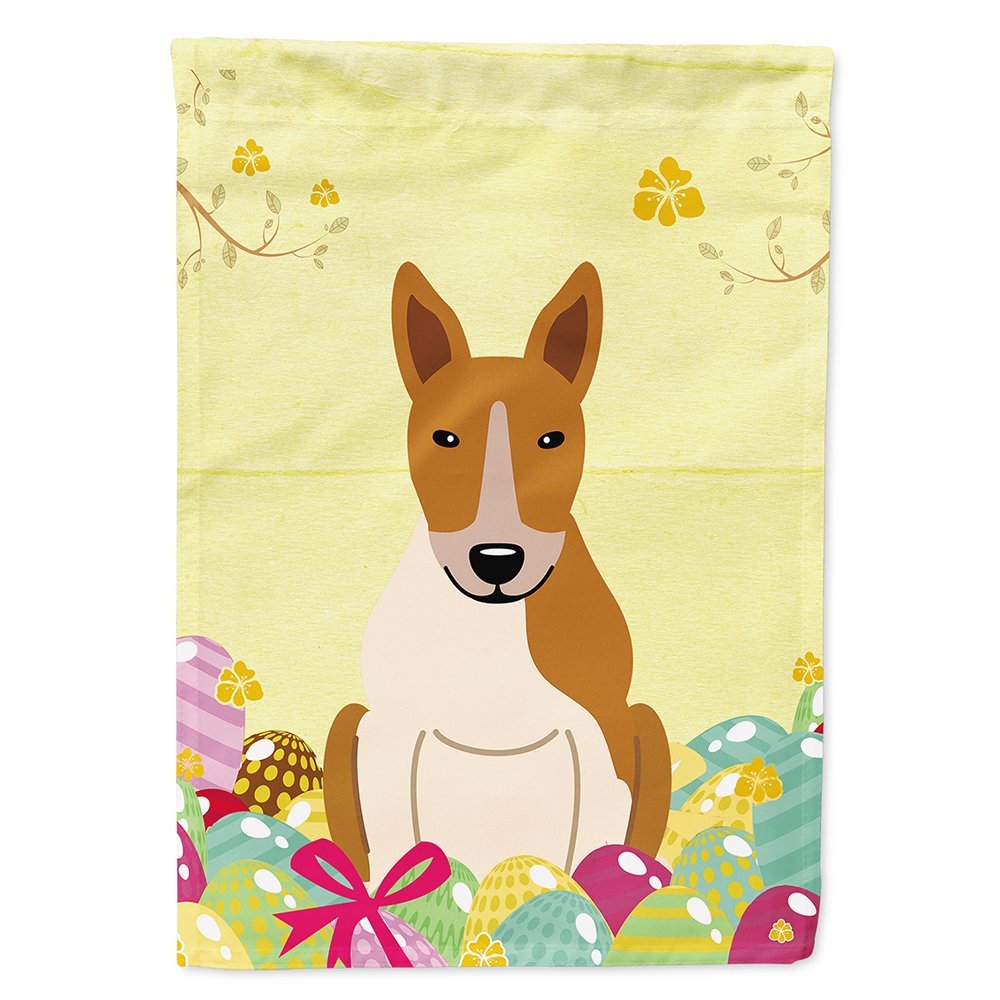 Caroline's Treasures BB6135CHF Easter Eggs Bull Terrier House Flag