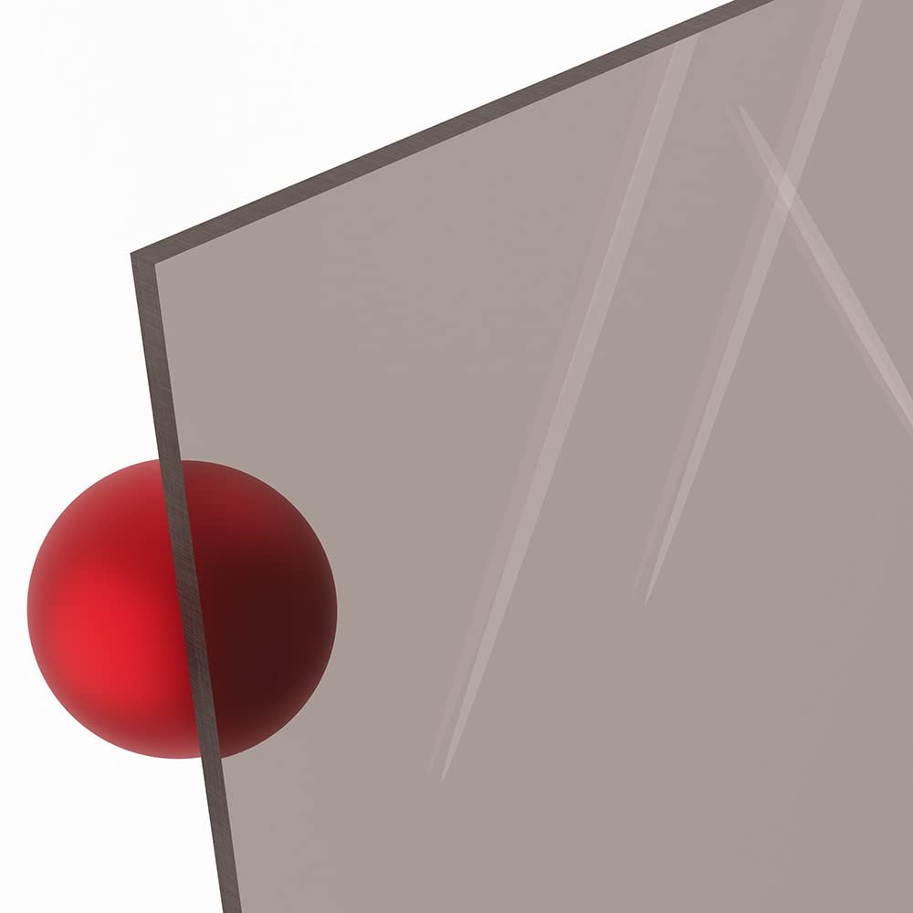 5 mm Acrylic Sheet, 100 x 50 cm, Brown Tinted Smoke Glass