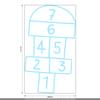 CLICKANDPRINT Hopscotch Sticker, 90 x 51 cm, Frosted Glass Light Blue view 2