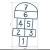 CLICKANDPRINT Hopscotch Sticker, 140 x 79.4 cm, Blue-Gray Metallic, Decorative/Car Decal view 2