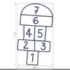 CLICKANDPRINT Hopscotch Sticker, 120 x 68.0 cm, Dark Blue – Wall Decal / Wall Sticker / Wall Decor / Vinyl view 3