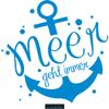 CLICKANDPRINT Anchor Sticker “The Sea Is Always a Good Idea,” 60 × 58.8 cm, Light Blue view 1
