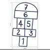 CLICKANDPRINT Hopscotch Sticker, 170 x 96.4 cm, Steel Blue view 2