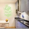 CLICKANDPRINT Wall Sticker “Life begins after coffee,” 120 x 114.7 cm, Spring Green – Vinyl view 2