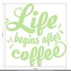 CLICKANDPRINT Wall Sticker “Life begins after coffee,” 120 x 114.7 cm, Spring Green – Vinyl view 3