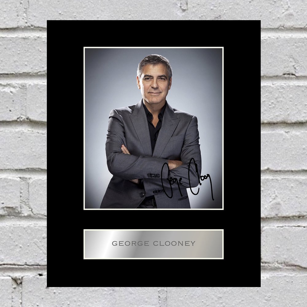 George Clooney Signed Photo Display