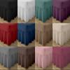 Luxury Wrinkle-Free Solid Percale 180-Thread-Count Valance Fitted Sheet, Silver, King Size view 2