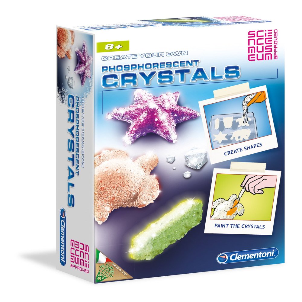 Clementoni 61277 Phosphorescent Crystals Soft Building Blocks