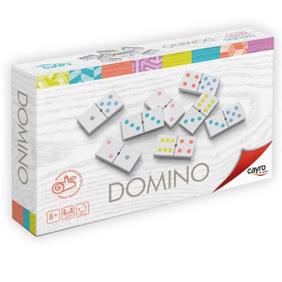Cayro Dominoes, Ages 6+, Natural Wood, 2–6 Players
