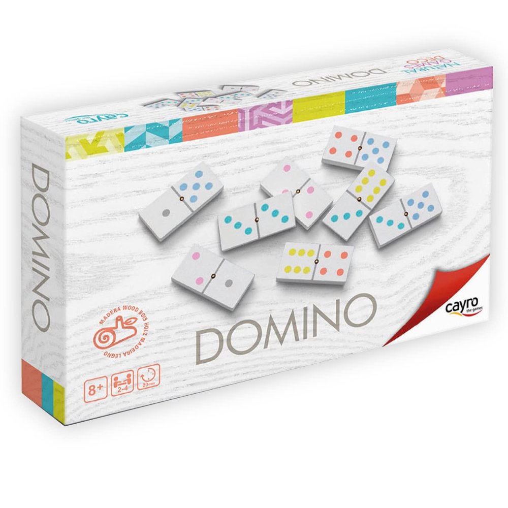 Cayro Dominoes, Ages 6+, Natural Wood, 2–6 Players