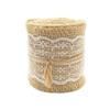 LWR CRAFTS Natural Jute Ribbon with Lace, White, 2 m x 6 cm view 1