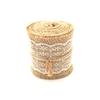 LWR CRAFTS Natural Jute Ribbon with Lace, White, 2 m x 6 cm view 2