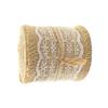 LWR CRAFTS Natural Jute Ribbon with Lace, White, 2 m x 6 cm view 3