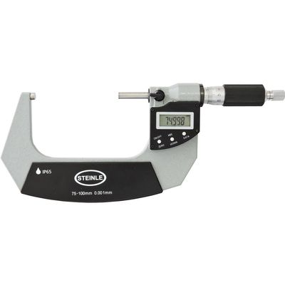 STEINLE 2245 Digital Outside Micrometer, 75–100 mm, DIN 863, IP65