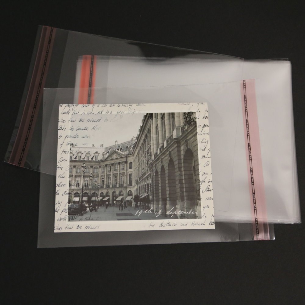 300 Clear Protective Sleeves 130 x 183 mm + 34 mm Flap for 3D Cards, Photos and Postcards