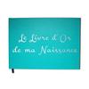 UTTSCHEID Guestbook from My Birth, A4 Landscape, Matte Cover, Chrome-Look Letters, 100 Pages, Premium Quality, Blue view 1