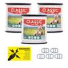 VOSS.farming 10 mm Classic Electric Fence Tape, 8 x 0.16 mm Stainless Steel, White, 600 m Set view 2